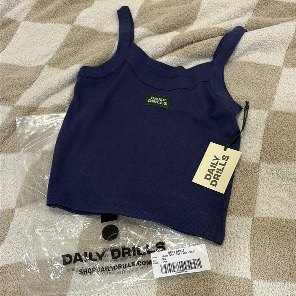 Daily Drills Navy Tank Top